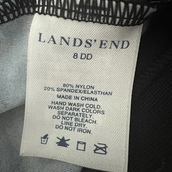 Lands End Womens Tankini Swim Top ADJUSTABLE Straps 8DD TOP ONLY WORN ONCE - Picture 4 of 7